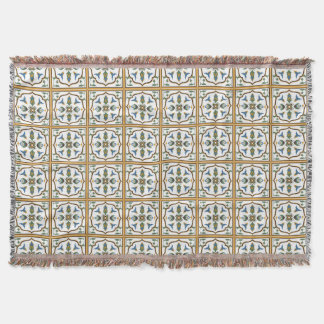 Portuguese Tile Pattern - Azulejos of Portugal Throw Blanket