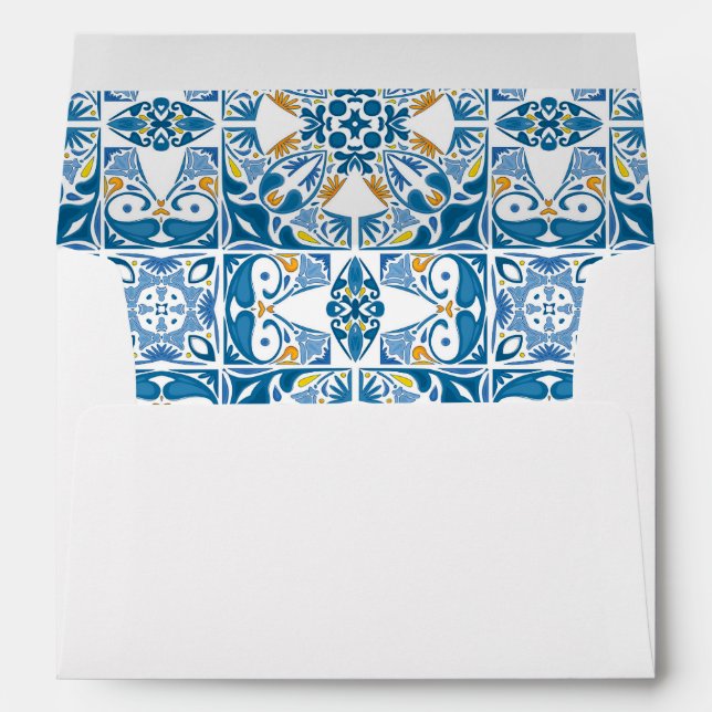 Portuguese Tile Pattern Envelopes (Back (Bottom))