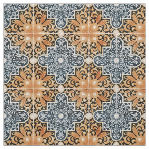 Portuguese Tile Pattern Fabric
