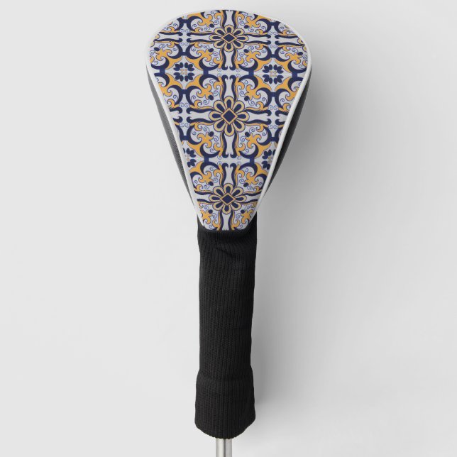 Portuguese tile pattern golf head cover (Front)