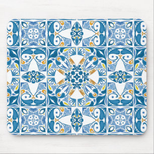 Portuguese Tile Pattern Mouse Mat