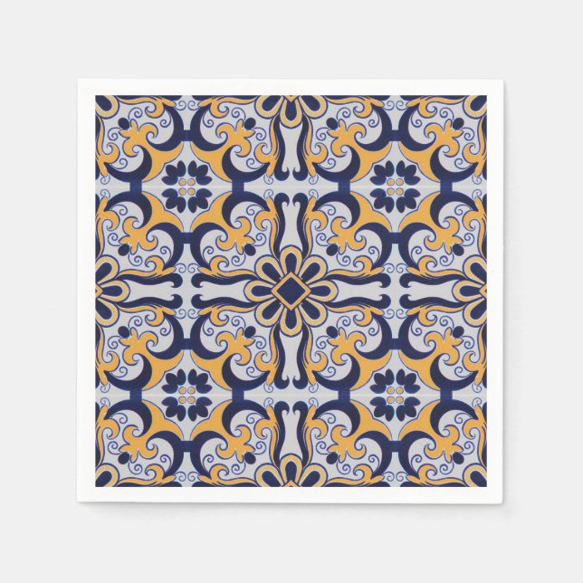 Portuguese tile pattern napkin (Front)