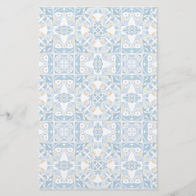 Portuguese Tile Pattern Stationery (Front)