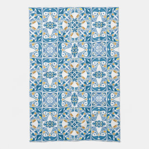 Portuguese Tile Pattern Tea Towel