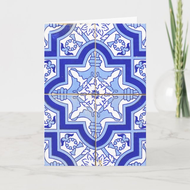 Portuguese Tile Thank you Card (Front)