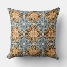 Portuguese Tile Throw Pillow