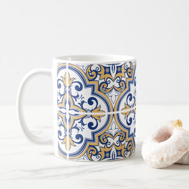 Portuguese tiles 1 coffee mug (With Donut)