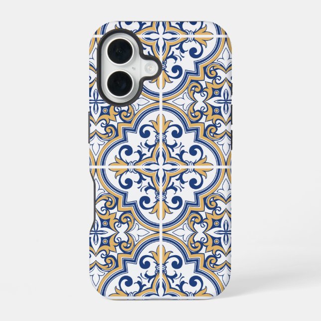 Portuguese tiles 1 iPhone 16 case (Back)