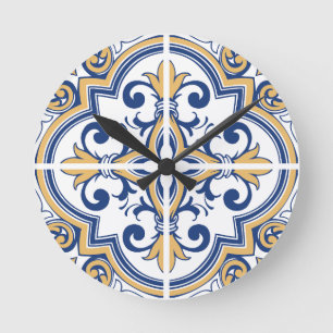 Portuguese tiles 1 round clock