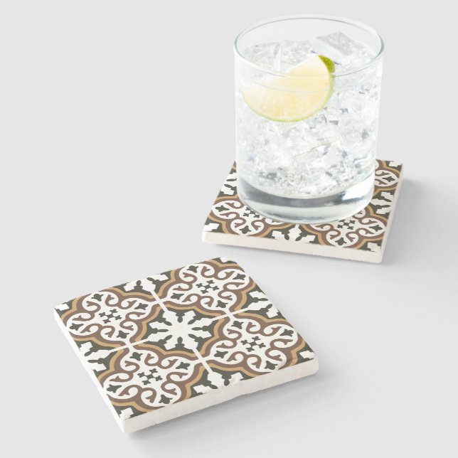 Portuguese tiles 3 stone coaster (Side)