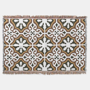 Portuguese tiles 3 throw blanket