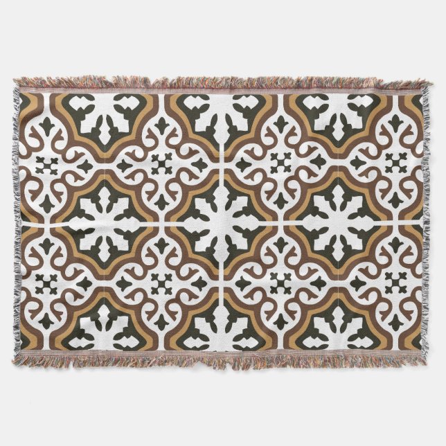 Portuguese tiles 3 throw blanket (Front)
