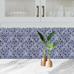 Portuguese Tiles - Azulejo Blue and White Floral<br><div class="desc">Hand painted traditional tiles from Portugal design. Pattern of perfection. Azulejo blue and white floral leaf tile artwork. The perfect decorative design,  ideal gift for any occasion.</div>