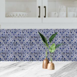 Portuguese Tiles - Azulejo Blue and White Floral