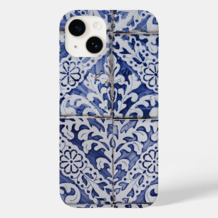 Portuguese Tiles - Azulejo Blue and White Floral Case-Mate iPhone 14 Case