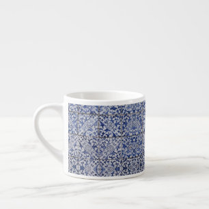 Portuguese Tiles - Azulejo Blue and White Floral Espresso Cup