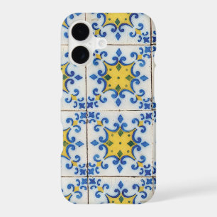 Portuguese Tiles - Azulejo Blue and Yellow Pattern