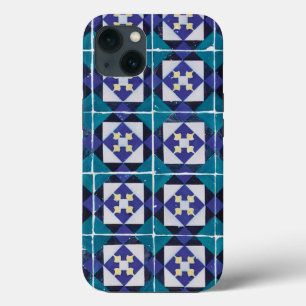Portuguese Tiles - Azulejo Diamond Geometric iPhone 13 Case