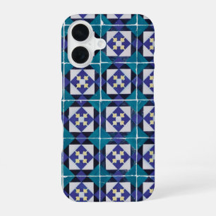 Portuguese Tiles - Azulejo Diamond Geometric iPhone 16 Case