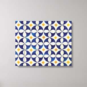 Portuguese Tiles - Azulejo Pattern Design Canvas Print