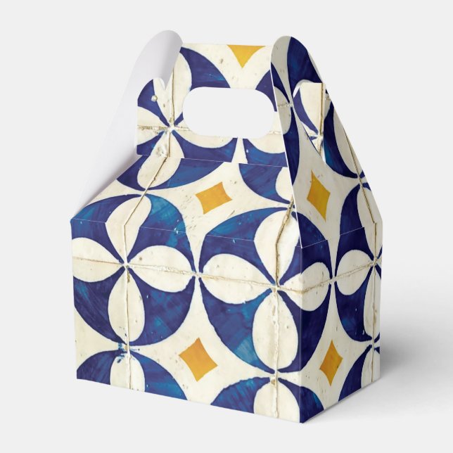 Portuguese Tiles - Azulejo Pattern Design Favour Box (Front Side)