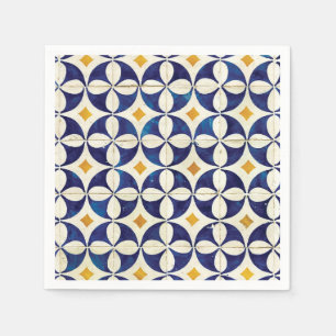 Portuguese Tiles - Azulejo Pattern Design Napkin