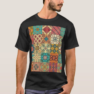 Portuguese tiles: Azulejo style seamless pattern. T-Shirt