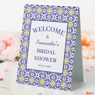 Portuguese tiles Blue Mediterranean Bridal Shower