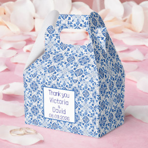 Portuguese Tiles Blue Mediterranean Wedding Favour Box