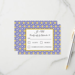 Portuguese Tiles Blue White Mediterranean RSVP