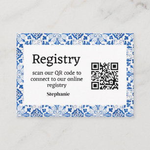 Portuguese tiles Bridal shower Registry Enclosure