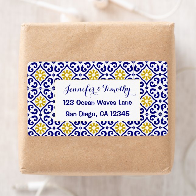 Portuguese Tiles Mediterranean Blue Wedding (Insitu)