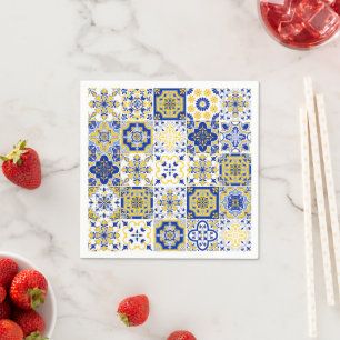 Portuguese Tiles Pattern Napkin