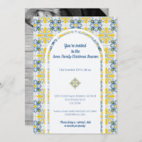 Portuguese Tiles Photo frame for family Christmas
