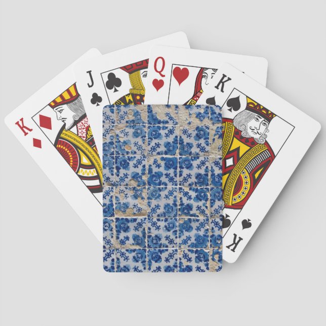 Portuguese tiles playing cards (Back)