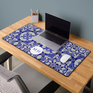 Portuguese Tiles Stone Pattern Pad Monogram