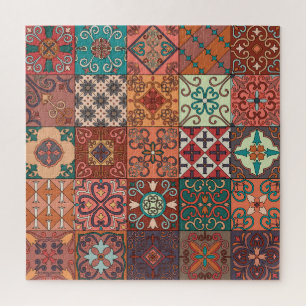 Portuguese Tiles: Talavera Style Azulejo. Jigsaw Puzzle