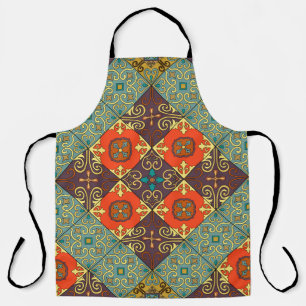 Portuguese Tiles Talavera Style Pattern Apron