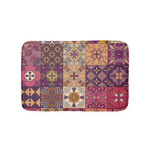 Portuguese tiles: talavera style pattern. bath mat