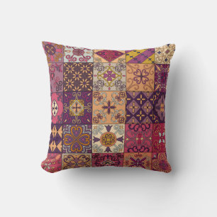 Portuguese tiles: talavera style pattern. cushion