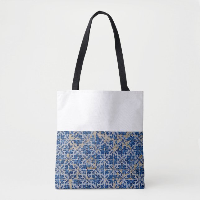 Portuguese tiles tote bag (Front)