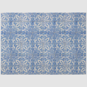Portuguese Tiles Vintage Azulejos Blue White Tissue Paper