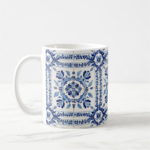 Portuguese Tiles Vintage Blue And White Case-Mate Coffee Mug