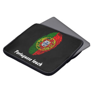 Portuguese touch fingerprint flag laptop sleeve