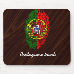 Portuguese touch fingerprint flag mouse mat