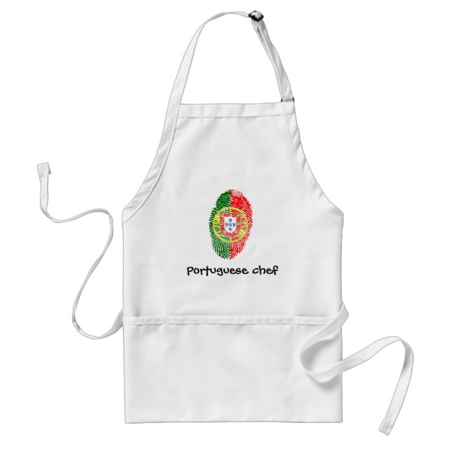 Portuguese touch fingerprint flag standard apron (Front)