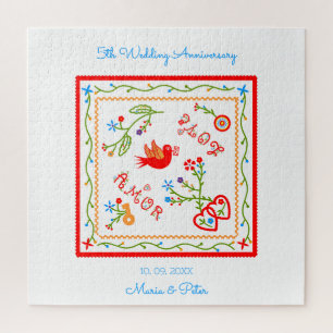 Portuguese valentine's love handkerchiefs  jigsaw puzzle