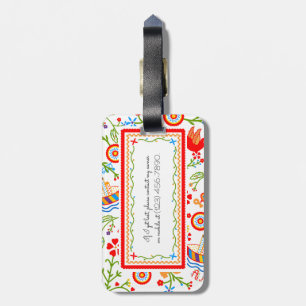 Portuguese valentine's love handkerchiefs luggage tag