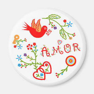 Portuguese valentine's love handkerchiefs  magnet