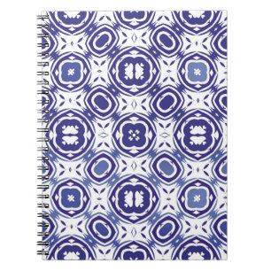 Portuguese vintage azulejo tiles. Minimal design. Notebook